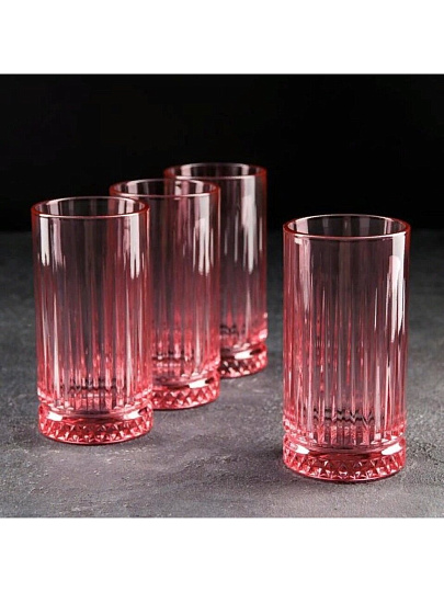 Стакан 450 мл, стекло, Pasabahce, Elysia Энжой, розовый, 520015SLBP