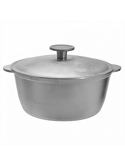 Казан алюминий, 2 л, с крышкой, Гардарика, 02-0
