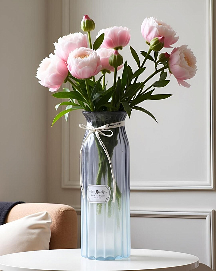 Ваза стекло, настольная, 30 см, Презент, Y4-3823, в ассортименте