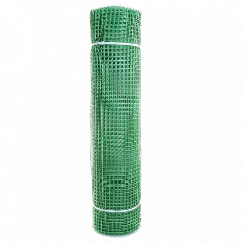 Сетка садовая пластмасса, ячейка 15 х 15 мм, квадрат, 100х2000 см, зеленая, Профи