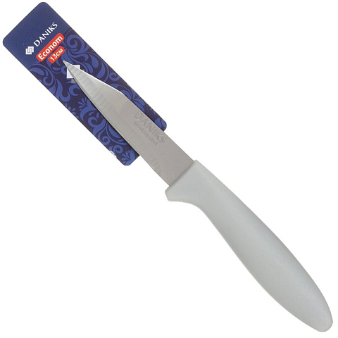 Нож кухонный Daniks, Эконом, для овощей, нержавеющая сталь, 9 см, рукоятка пластик, YW-A054-PA