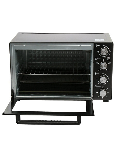 Духовка электрическая, Rion, 45 л, 1700 Вт, с конвекцией, 4, черная, HH4501