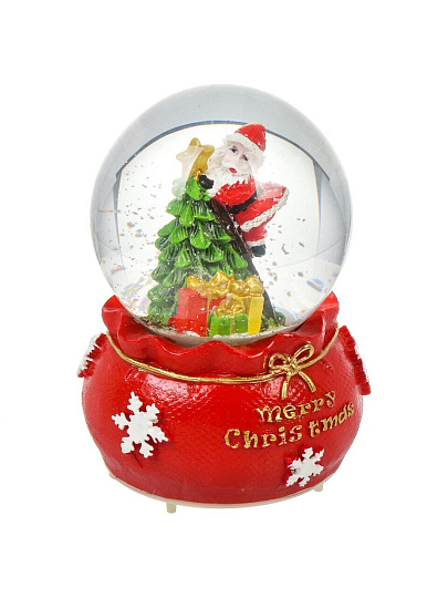 Фигурка декоративная Снежный шар, 8 см, свет, LED, батарейки 3ААА, XM14-59