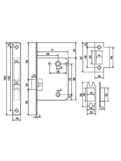 Комплект для сантехнической двери Аллюр, ВЕНСАН BL+L7050S BL+BK-S1 BL (26150/S7050), 15201, черный матовый