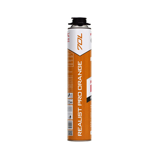 Пена монтажная Realist, PRO Orange, профессиональная, 70 л, 870 мл, летняя