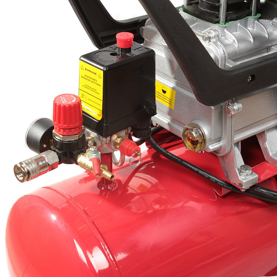 Компрессор масляный, Edon, ОАС-25/1000, 1 кВт, поршневой, 24 л, 220 л/мин, 8 бар, прямой, 1004010203