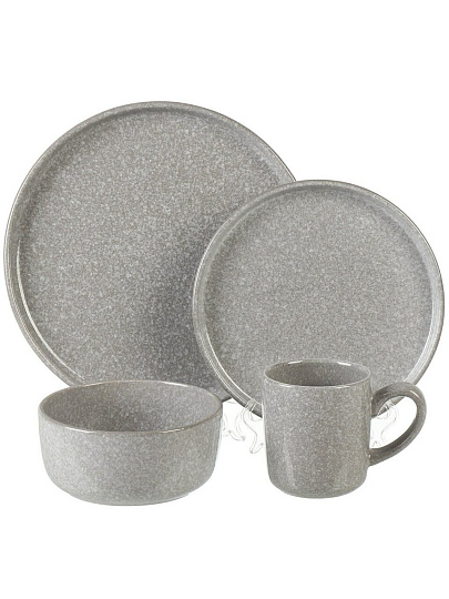 Салатник керамика, круглый, 15х7 см, 0.75 л, Stone, Daniks, HMN240412A1-BW, серый