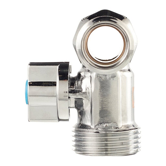 Кран для бытовых приборов, 1/2"х3/4"х1/2", г-ш-ш, угловой, трехходовой, Valfex