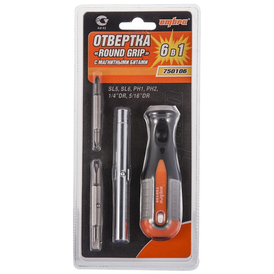 Отвертка Ombra, PH1,2, Round Grip 750106, 55209