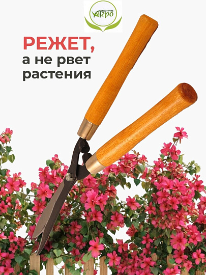 Ножницы садовые бордюрные, 510 мм, лезвие фигурное, Инструм-Агро, 010120