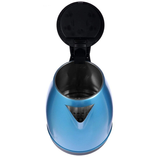 Чайник электрический Homestar, HS-1010, синий, 1.8 л, 1500 Вт, скрытый нагревательный элемент, нержавеющая сталь