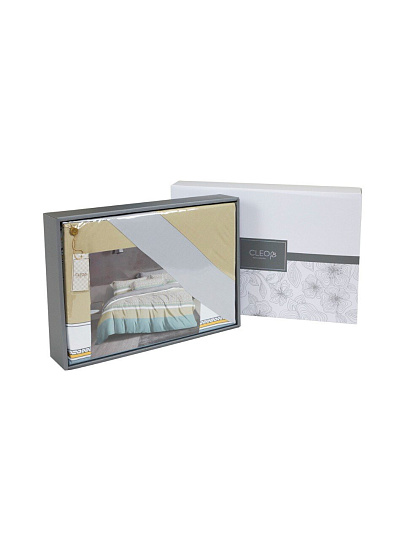 Постельное белье евро, простыня 230х250 см, 2 наволочки 70х70 см, 2 наволочки 50х70 см, пододеяльник 200х220 см, Cleo, тенсель, коллекция Soft Tencel, Полоска