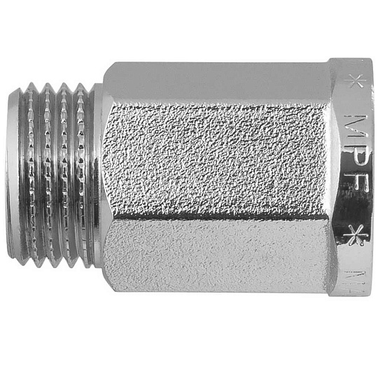 Удлинитель 1/2", г-ш, никель, латунь, 30 мм, шестигранный, MasterProf
