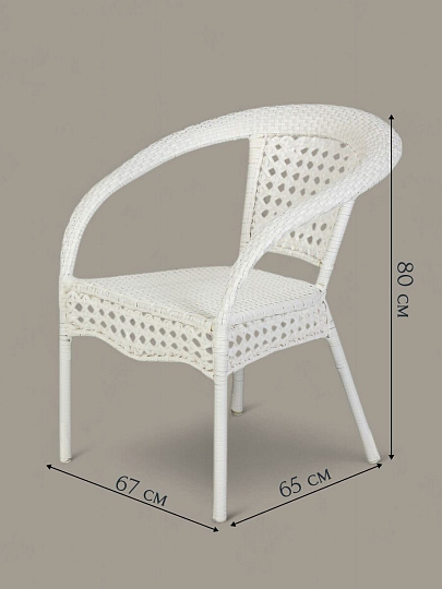 Мебель садовая Кения, стол, 60х60х58 см, 2 кресла, 120 кг, 65х67х80 см, C010144