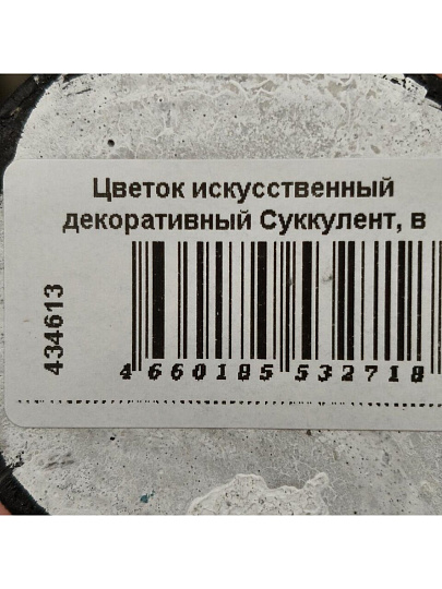 Цветок искусственный декоративный Суккулент, в кашпо, 6.5х6.5х10 см, Y4-6920
