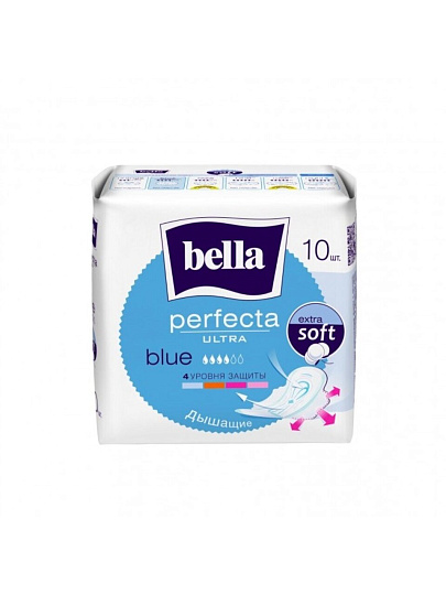 Прокладки женские Bella, Perfecta Ultra Blue, 10 шт, супертонкие, BE-013-RW10-275