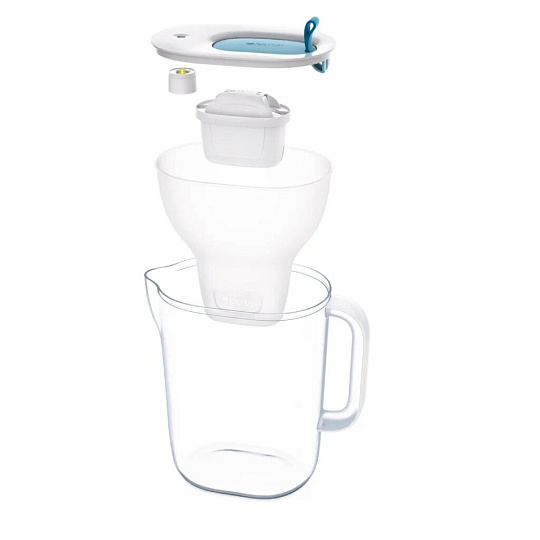 Фильтр-кувшин Brita, Style XL MX+ (1U + 2LM) LED, для холодной воды, 1 ступ, 3.6 л, синий, 1036504
