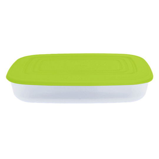 Контейнер пищевой пластик, 1.5 л, 5 см, в ассортименте, прямоугольный, Алеана, 167024