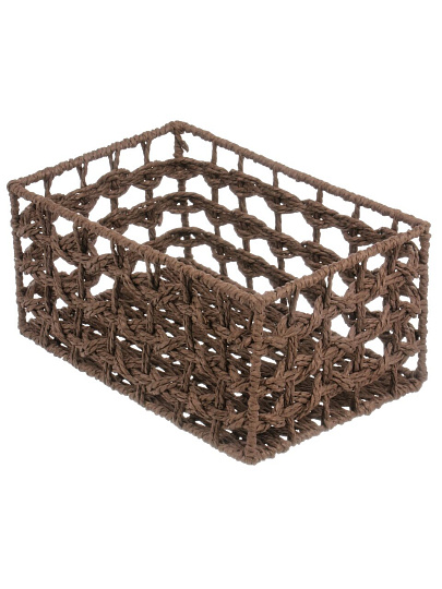 Корзина 30х20х14 см, прямоугольная, плетеная, мокко, Y4-9642