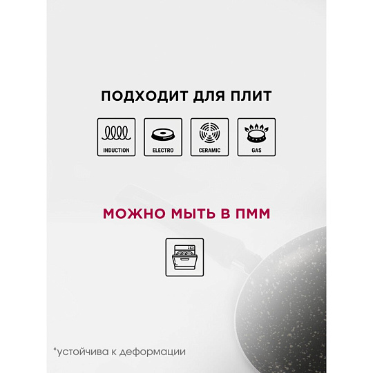 Сковорода алюминий, 28 см, антипригарное покрытие, Moulin villa, Titan Urban, индукция, UT-28-I