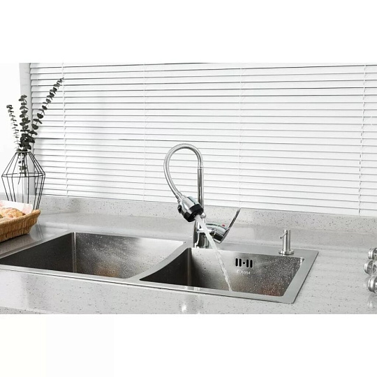 Смеситель для кухни, Frud, гибкий излив, с картриджем, R42055-1