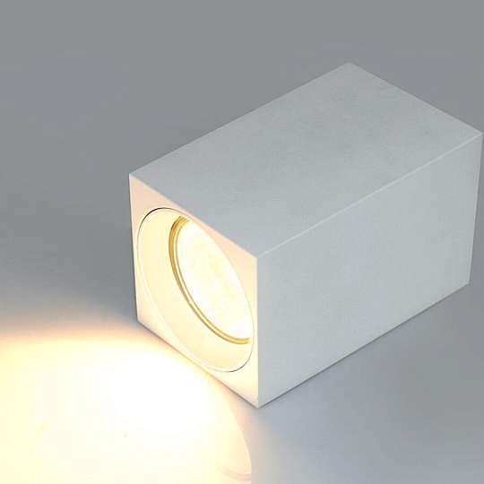 Светильник накладной General Lighting Systems, Прямоугольник, 50 Вт, GU10, на 1 лампочку, IP20, d6х6х10 см, Спот, белый, 661845