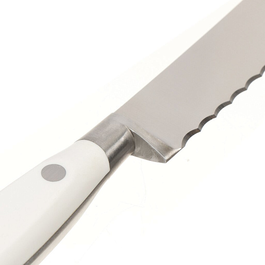 Нож кухонный Arcos, Riviera Blanca, для хлеба, кованая сталь, 20 см, рукоятка пластик, 231324W