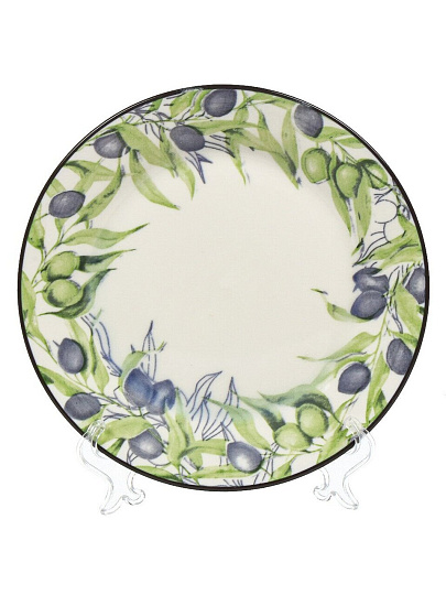 Тарелка десертная, фарфор, 20 см, круглая, Оливки, МФК, MFK07999/MFK20501