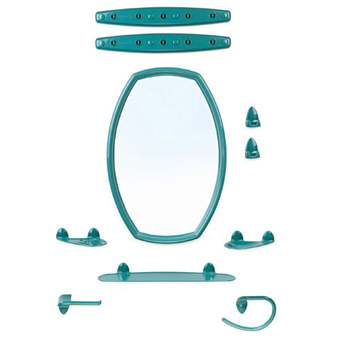 Зеркало для ванной комнаты Berossi 80, 8 предметов, НВ08057 мятный