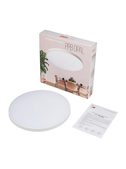 Светильник светодиодный, JazzWay, PPB OPAL, 36 Вт, 4000 К, 2880 Лм, IP20, 30х30х5.5 см, белый, 5060845