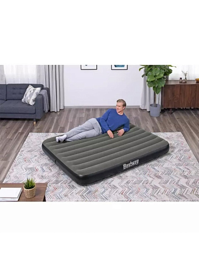 Матрас надувной Bestway, 203х152х25 см, Tritech Air, 6713N, без насоса, флокированный, 300 кг