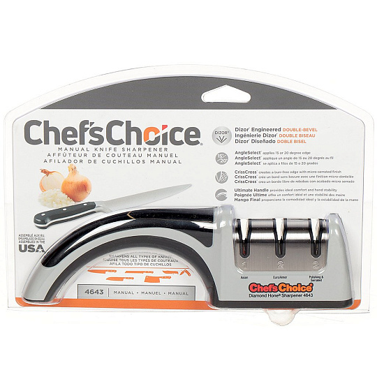 Точилка для европейских и азиатских ножей, механическая, Chefs Choice, CC4643