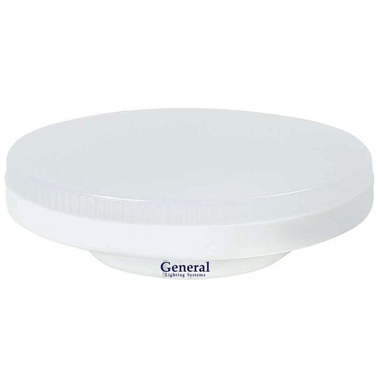 Лампа светодиодная GX53, 12 Вт, 230 В, таблетка, 6500 К, холодный белый свет, General Lighting Systems, GLDEN-GX53, 685300