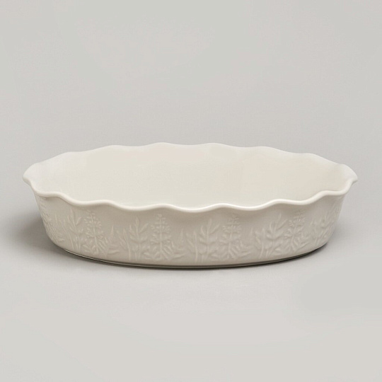 Форма для запекания керамика, 23.5х32х7 см, 1.9 л, овальная, Agness, Beige, 780-125