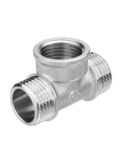 Тройник 1/2", ш-г-ш, латунь, AquaLink