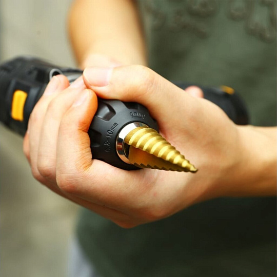 Сверло по металлу, ступенчатое, Deko, DH23, 4-20 мм (9 ступ.), шестигранник, 065-0691