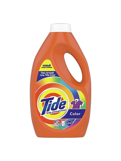 Гель для стирки Tide, 1.235 л, для цветного белья, Color