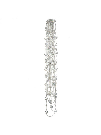 Бусы новогодние пластик, 500 см, круглые, прозрачные, SYZLB- 2223045