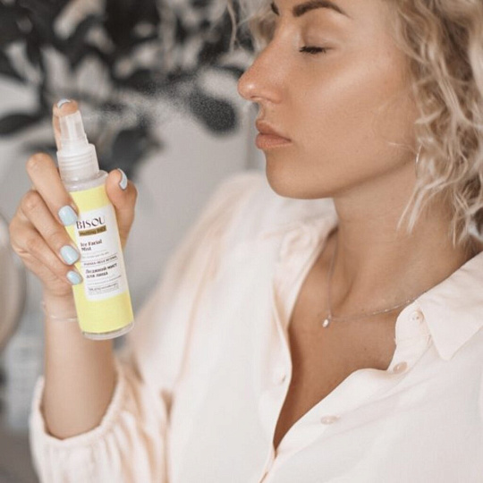 Ледяной мист для лица Bisou, BIO Гидраматирующий, 120 мл, для нормальной и жирной кожи