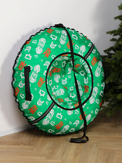 Санки-ватрушка Nika, Скейт, 95 см, 100 кг, с буксировочным тросом, с ручками, ТБ2К-95/СК