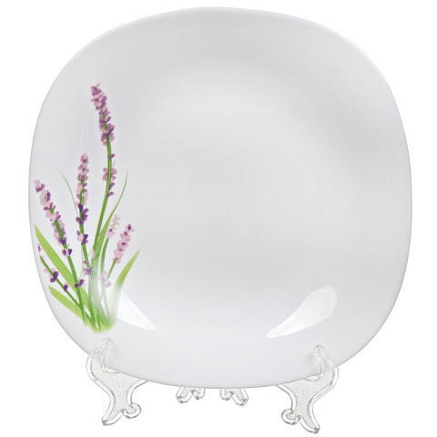 Тарелка обеденная, стеклокерамика, 22 см, круглая, Виолет Красавица, LFP85/AL2106