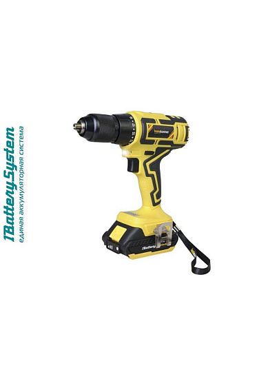 Дрель-шуруповерт аккумуляторный, Hanskonner, HCD1855R, 18 В, 1BatterySystem, 13 мм, 55Нм, 2х2.0Ач, кейс