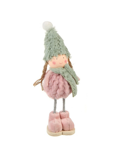 Фигурка декоративная Девочка, 21 см, серо-розовая, Y4-8432