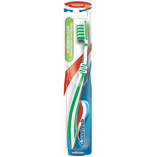 Зубная щетка Aquafresh, In-Between Clean, средней жесткости, 42243IU2V, в ассортименте