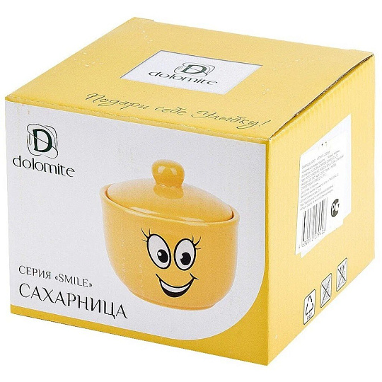 Сахарница 450 мл, керамика, 11.5х11.5х11 см, подарочная упаковка, Smile, L2520866