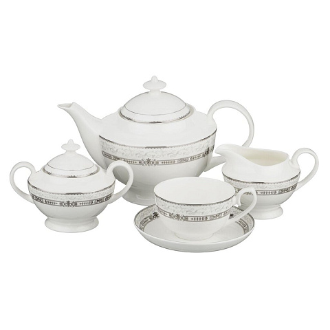 Сервиз чайный из керамики, 15 предметов, Аннабель 169-082
