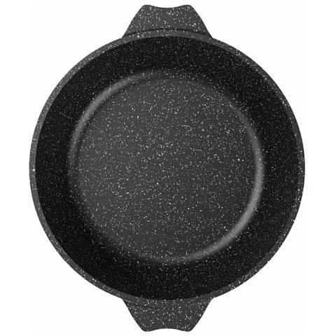 Жаровня алюминий, 28 см, 4 л, антипригарное покрытие, Мечта, Гранит black Induction Pro, черная, 34802И, с крышкой, индукция