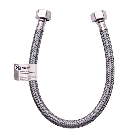 Подводка для воды 1/2''х3.5 м, г-г, сталь, полиамид, AquaLine