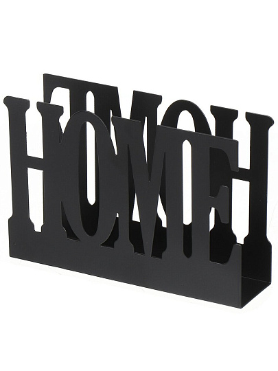 Салфетница металл, 15х4х10 см, черная, Home, Y4-3333