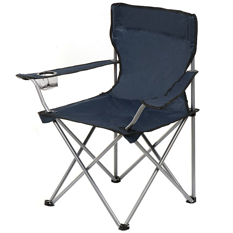 Стул-кресло 52х52х85 см, серо-синее, полиэстер 600D, с сумкой-чехлом, 100 кг, YTBC002-19-4020
